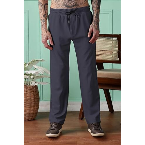 Urban Buccachi Men's Regular Track Pants (Trk-001-L(32)-Dark Grey