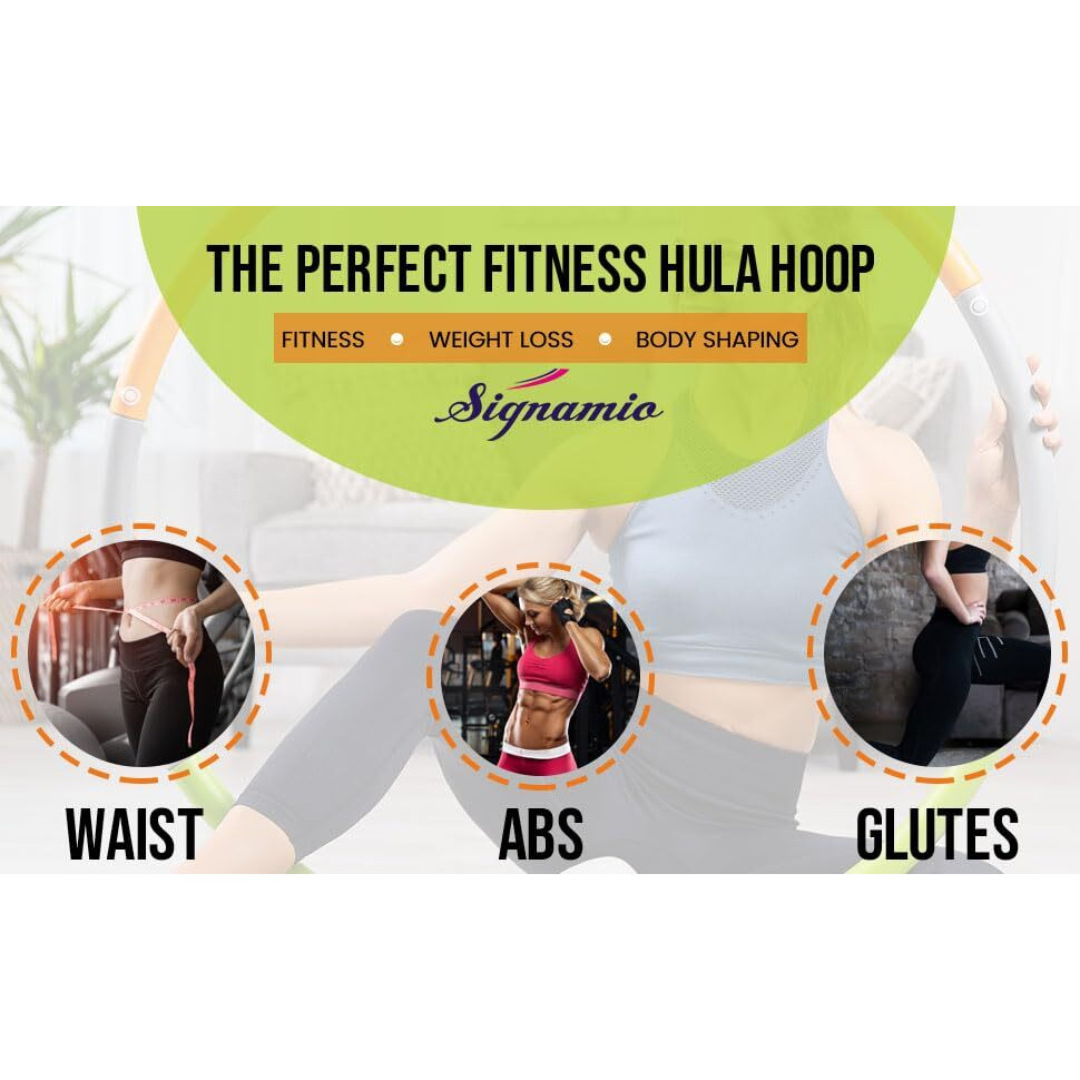 Signamio Collapsible Hula Hoop For Weight Loss And Fitness - Inter-Lockable Pieces, Exercise Ring For Kids And Adults, Unisex Hula Hoop For Women And Men, Perfect For Gymnastics And Fun