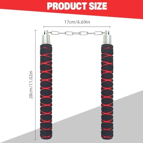 Proberos Practice Nunchucks For Kids 11 Inches, Nunchucks Karate Training, Nunchucks Safety Foam Padding, Nunchucks Practice, Nunchucks Beginners Nunchucks For Karate, Durable Pvc & Steel Core
