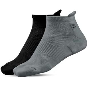Xyxx Mens Ankle-Length Socks, Solid, Pack Of 2, Xysks2Pckn04, Icy Grey+Pitch Black