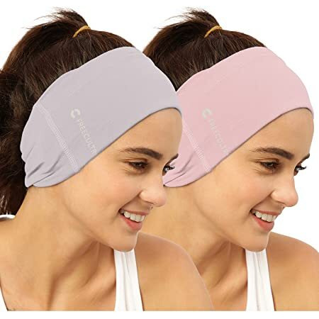 Freecultr Unisex Bamboo Bandana, Anti Microbial Super Soft & Comfort Fit, Breathable Multipurpose Headband, Face Mask For Dust Protection And Sun - Size Plain Pack Of 2-Peach, Sand