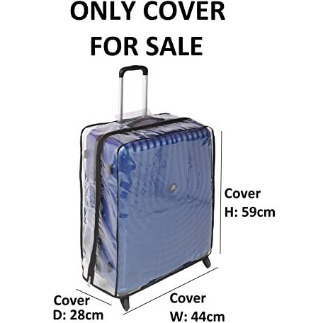 Sharp Cn 24 Transparent Protective Zipper Pvc Dust Proof Cover For Hard/Plastic Body Luggage/Suitcase Trolley Bags | Hard 2 | Size 24