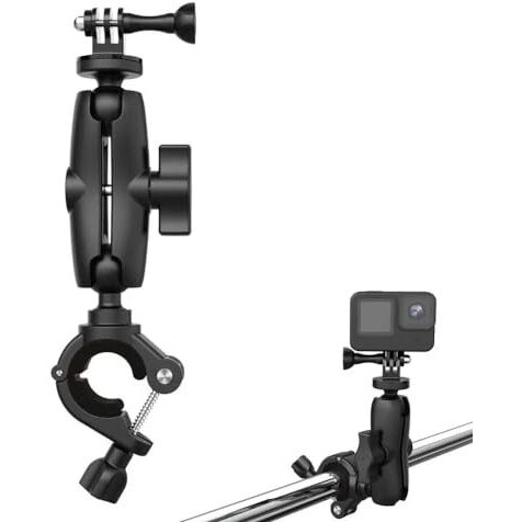 Yantralay Motorcycle Bike Bicycle Handlebar Mount Clamps With 1/4 Screw Compatible 8-35Mm For Gopro Hero 13/12/11/10/9,Max,Insta360 One X4/X3/X2, One R/Rs, Action 4/3 Series&All Other Action Cameras