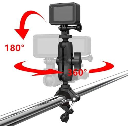 Yantralay Motorcycle Bike Bicycle Handlebar Mount Clamps With 1/4 Screw Compatible 8-35Mm For Gopro Hero 13/12/11/10/9,Max,Insta360 One X4/X3/X2, One R/Rs, Action 4/3 Series&All Other Action Cameras