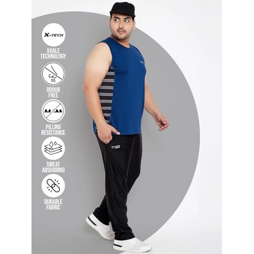 Bigbanana Men's Regular Fit Trackpants (Roman,Black,4Xl)