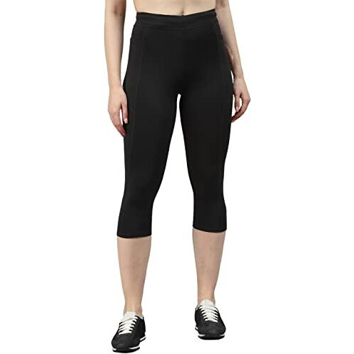 Blinkin Women's 3/4 Skinny Gym Wear Tights For Women With Side Pockets  Perfect For Active Wear, Yoga & Workout - The Ultimate Gym Pants For Women & Girls (204,Black,Size_Xl)