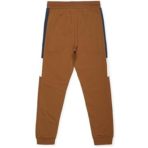 Alan Jones Clothing Boys Colorblock Joggers Track Pant (Tan_15-16 Years)