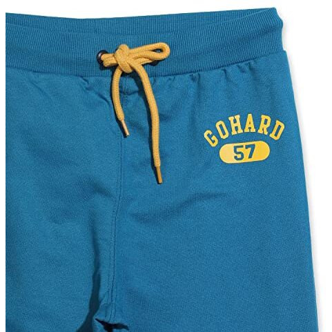 Alan Jones Clothing Boys Solid Cotton High Rise Joggers Track Pant (Blue_13-14 Years)
