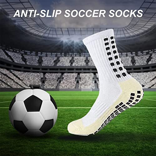Proberos Hi-Tech Performance Athletic Socks For Men Women, Rubber Anti-Slip And Thicken Cushion Sport Socks Ankle Length Socks For Badminton Soccer Running Gym & Indoor Training