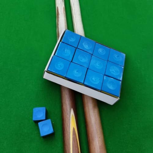 Proberos 12Pcs Snooker Chalk, Cue Chalk For Pool, Billiards, Snooker Small Square Chalk Blocks To Enhance Friction, Spin & Accuracy Prevent Miscues & Improve Shot Control Portable & Easy To Use