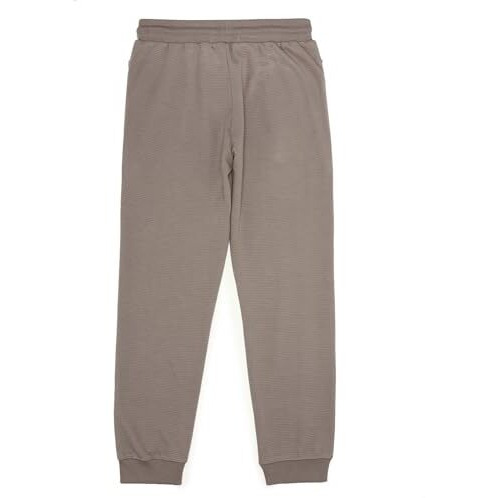 Alan Jones Clothing Boys Corduroy Mid Rise Joggers Track Pants (Light Brown_15-16 Years)