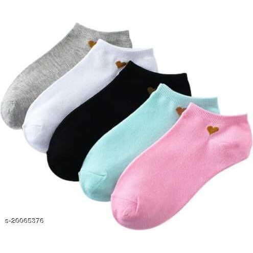 Rushmore Girl's | Ladies Ultra Soft, Anti Odor, Breathable, Anti Blister Cotton Low Cut Ankle Socks For Casual & Sports Multicolor Multi Design Socks As Per Availability | Lowcut Ankle Socks (5 Pairs)