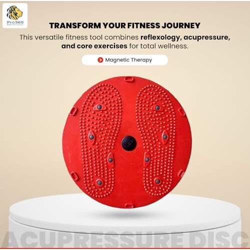 Pro365 Tummy Twister Acupressure Abs Shaper With Magnets Reflexology & Core Workout Machine For Men & Women (Red)
