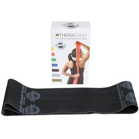 Theraband Special Heavy Resistance Latex Free Exercise Band 5 Feet(Length) X 4 Inches(Width) Black