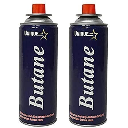 Butane Gas Can For Camping Stoves | High Pressure Flame Portable Liquefied Refill Canister | Welding Fuel To Refill Flame Lighters, Gas Torch Lighter (Pack Of 2)