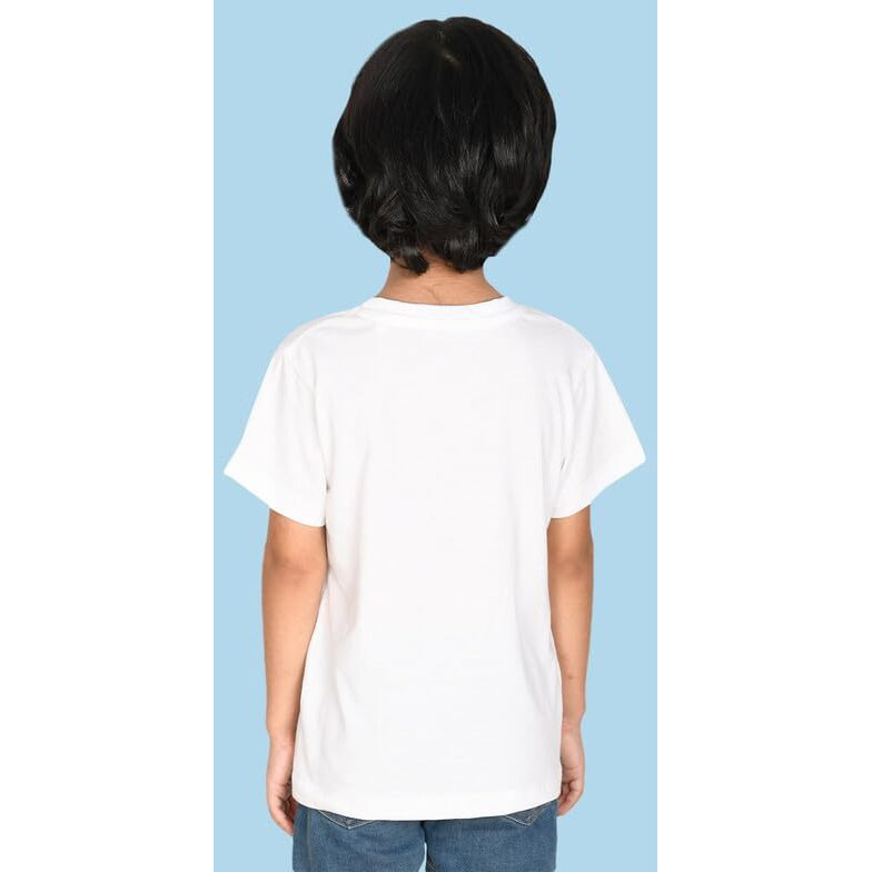 Nusyl Boys Solid Cotton T-Shirt | Round Neck | Half Sleeve | Plain-Regular Fit | White