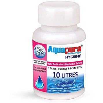 Aquapura Water Purification Tablets (Each Tablet For 10 Litres Water), 100 Tablets Pack (Water Purifier), 3 Years Shelf Life & Warranty