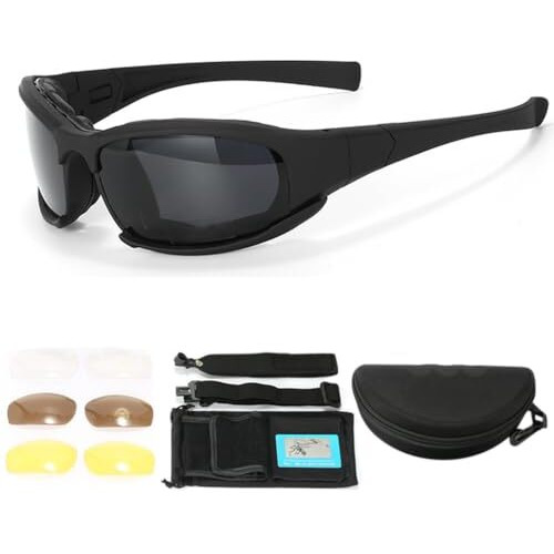 Palay Uv400 Riding Goggles, Bike Glasses For Men Cycling Goggles Sport Goggles, Motorcycle Bike Sunglasses Riding Goggles For Men With 3 Lens & Storage Bag & Wearing Strap