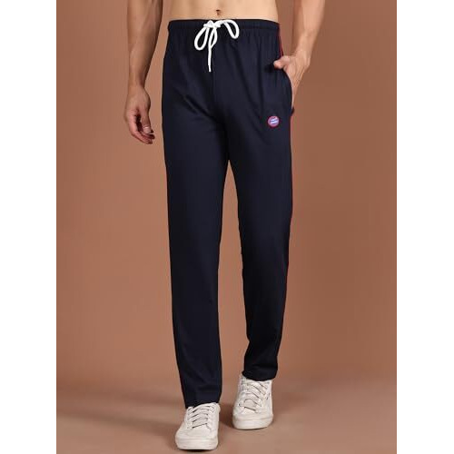 Mack Jonney Men Regular Fit Trackpants Blue X-Large Pack Of 1-Dd1Navyxl01