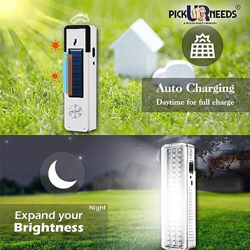 Pick Ur Needs Solar Emergency Rechargeable Light 42 Led Light With Android Charging Support Lantern (62 White)