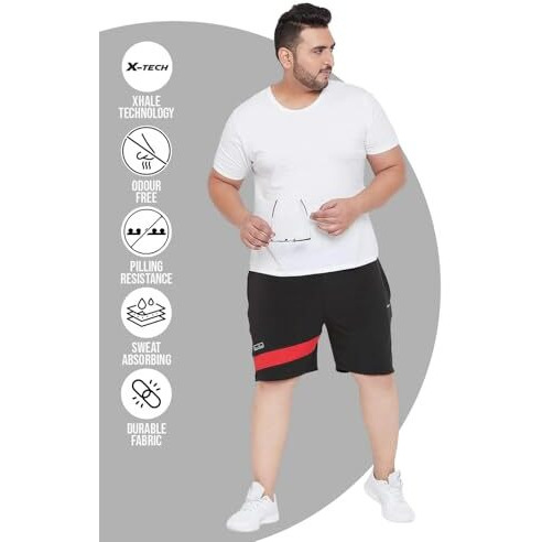Bigbanana Men's Regular Fit Shorts (Buxton,Black,7Xl)
