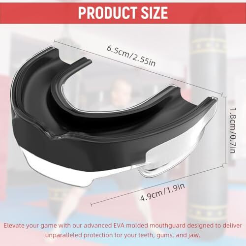 Proberos Boxing Mouthguard, High-Density Eva Teeth Guard For Upper Teeth, Ergonomic Molded Mouthguard, Shock Absorption, Comfort Fit, Easy-To-Clean, One Size For Adults & Teens, Includes Storage Case