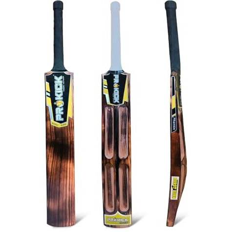 Prokick Burst Burn Kashmir Willow Scoop Cricket Tennis Ball Bat | Special Burn Edition Scoop Design Bat Full Size | Tennis Ball Bat Perfect For Heavy And Light Tennis Balls | Burn Edition Size - Sh