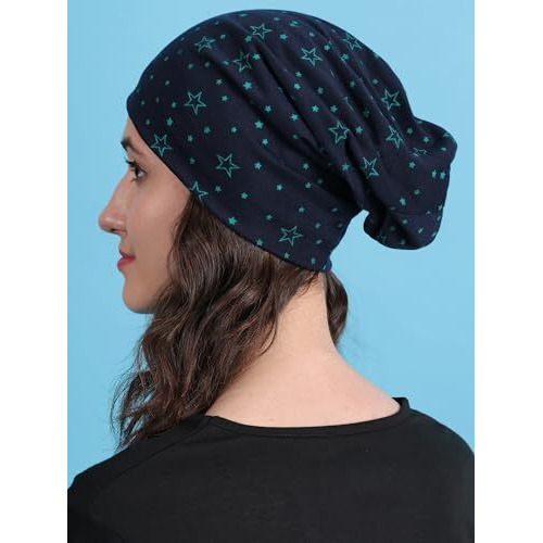 Mack Jonney Cotton Regular Fit Navy Women Beanie Cap(Pack Of 1)-Vimal635811 Free Size