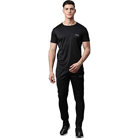 Vimal Jonney Dryfit Solid Lycra Multicolor Tracksuit Co-Ord Sets For Men (Pack Of 3)-Dryfit_T_D10_Blk_Gry_L.Gry_06-M