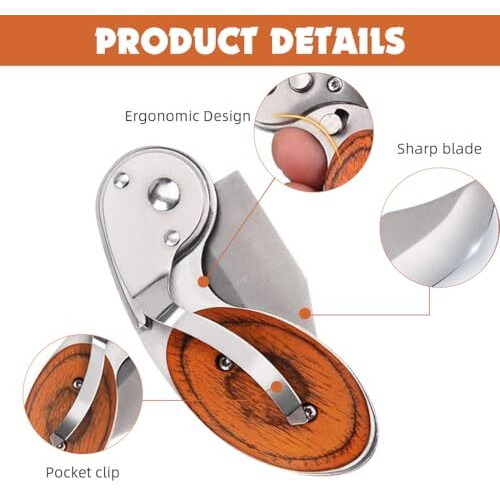 Gustave Stainless Steel Cutter Multi Purpose Outdoor Carry On Cutter With Safety Lock Box Opener Camping Gadget