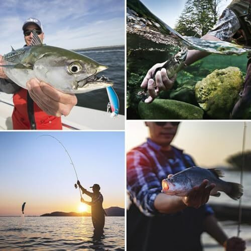 Proberos Fishing Rod Full Set, 8.9Ft Metal Carbon Fiber Fishing Rod With Fishing Accessories Set