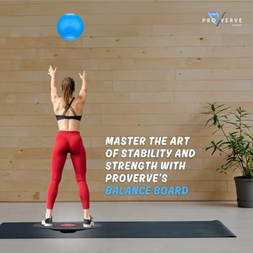 Proverve Balancing Board For Kids And Adults, Premium Pvc Woble Balance Board- Improve Stability, Strength, And Coordination - Ideal For Fitness, Yoga, And Rehabilitation, With Bag (Pack Of 1)