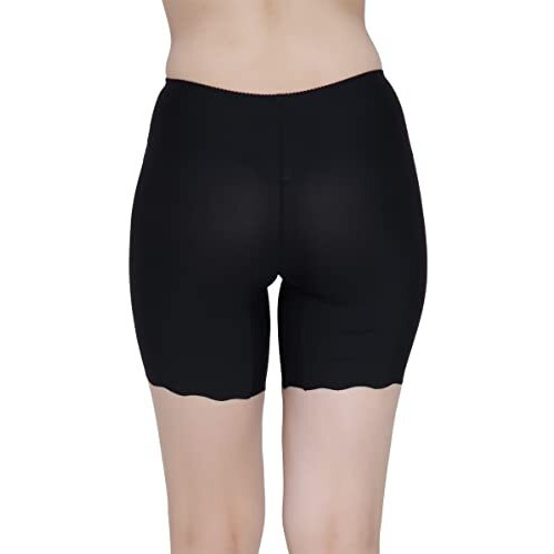 Glamoras Women's Cotton Panties (Pack Of 1) (Gl-Seamlessshorts-Black_Black_M)