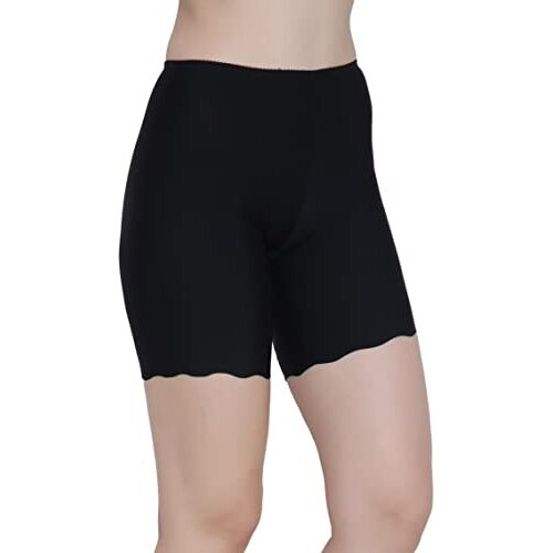 Glamoras Women's Cotton Panties (Pack Of 1) (Gl-Seamlessshorts-Black_Black_M)