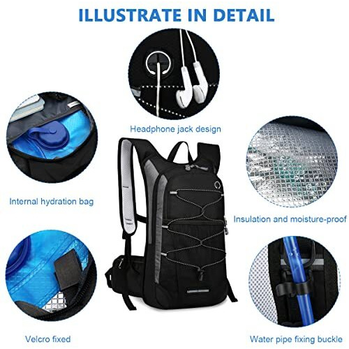 Gustave Hydration Backpack With 3L Hydration Bag For Hiking Cycling Running Mtb, Bpa Free Water Backpack Professional Hiking Bag For Men Women Kids, Trekking And Cycling Accessories(46Cm*27Cm*11Cm)