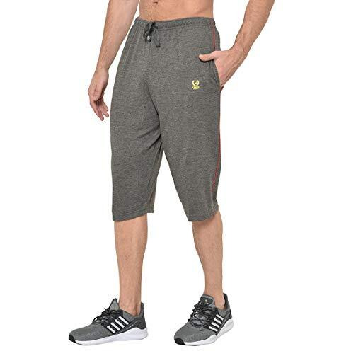 Mack Jonney Men Vimal Jonney Cotton Blended Regular Fit Dark Grey 3/4Th Low Rise Capri -C1_Anthra0001_Xxl