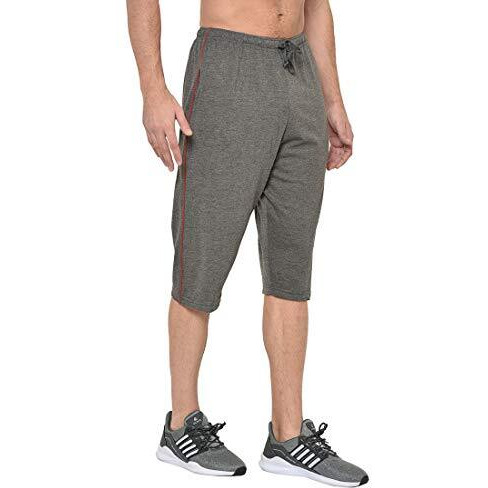 Mack Jonney Men Vimal Jonney Cotton Blended Regular Fit Dark Grey 3/4Th Low Rise Capri -C1_Anthra0001_Xxl