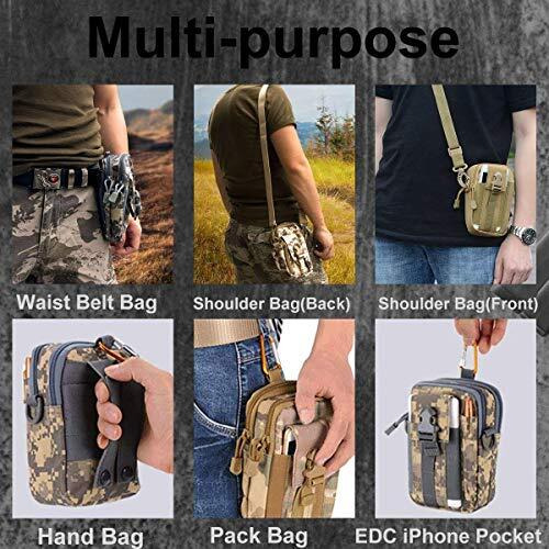 Ketmart Men Casual Durable Waist Pack Camo Waterproof Nylon Multifunction Waist Bags Zipper Outdoor Phone Coin Bag.