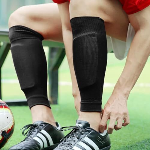 Optifit Calf Compression Sleeve, Sports Leg Compression Socks For Shin Splint, Varicose Vein And Calf Pain Relief, Leg Warmers Calf Thigh Compression Sleeves For Basketball, Football (One Size)