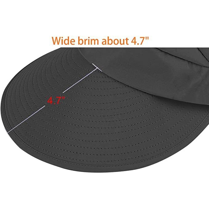 Alexvyan Polyester Sun Visor Hats For Women Uv Protection Wide Brim Summer Cap For Girls Hat Uv Protection Breathable Casual Beach Hat, Sun Protection Cap For Women (Black), Large