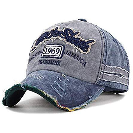 Handcuffs Unisex Denim Caps Baseball Cap For Men And Women (Blue)