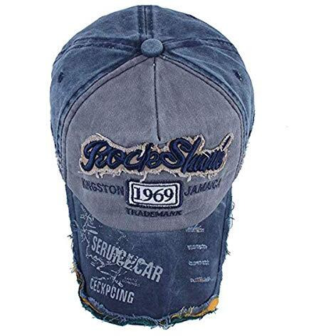Handcuffs Unisex Denim Caps Baseball Cap For Men And Women (Blue)