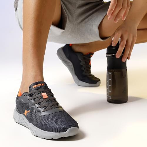 Sparx Mens Sm 648 | Enhanced Durability & Soft Cushion | Grey Running Shoe - 8 Uk (Sm 648)