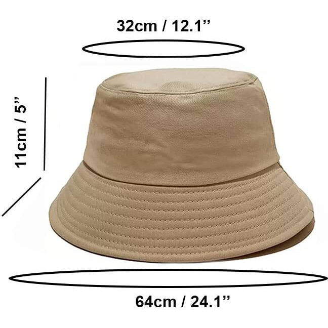 Handcuffs Women's Cotton Bucket Hat Fishermen Cap Beige, Free Size