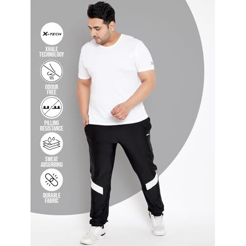 Bigbanana Men's Regular Fit Trackpants (Ollie,Black,7Xl)