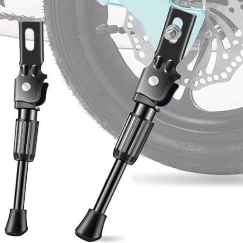 Proberos Kids Bicycle Kickstand For 20'' Wheel, Metal Anti-Slip Spring Loaded Reinforced Metal Kickstand 10.43 Inches Replacement Bike Kickstand For Kids Bike Bike Modification Accessory, Black