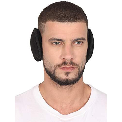 Fabseasons Black Headwear Faux Fur Ear Muffs/Ear Warmers - Behind The Head Style Winter Earmuffs For Men & Women
