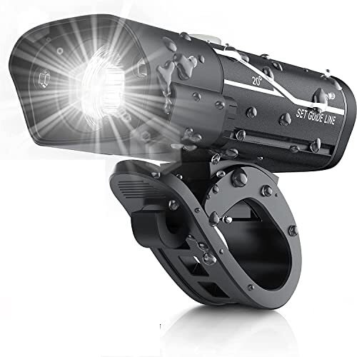 Linist Usb Rechargeable Bicycle Light Super Bright Bicycle Headlight Waterproof Front Cycle Lights For Cycling, Mountain Or Road Bike,Black