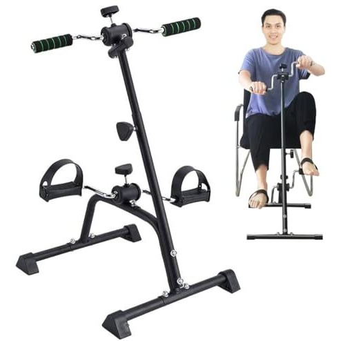 Proberos Pedal Exerciser Bike Hand Arm Leg And Knee Peddler Adjustable Fitness Equipment For Seniors, Elderly Home Pedal Exercise Bike For Total Body, Adjustable Height & Resistance Pedal