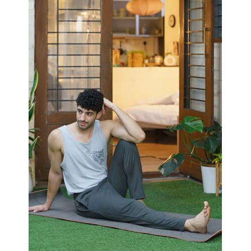 Damensch Mens Regular Fit Statement Jersey Track Pants| Soft Prima Jersey Track Pant For Men-Pack Of 1-Grey Green-L